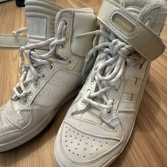 Adidas Ivy Park x Forum Mid 'Icy Park - Cream White' Y 5.5 / W 7 - Picture 1 of 7